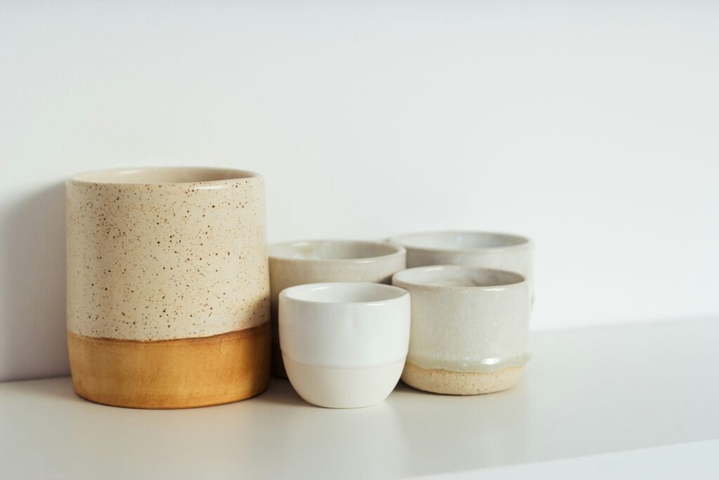 wabi-sabi - a group of handcrafted ceramic bowls