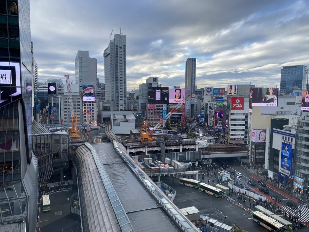 View from Shibuya Hikarie 8th Floor